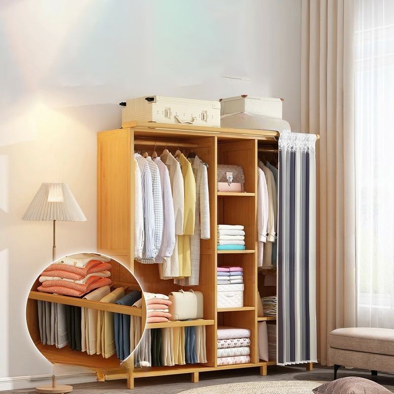 Stunning Modern Wood Wardrobe Armoire with Sliding Doors and Adjustable ...