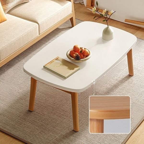 Japandi Klapptisch Platzsparender Niedriger Bodentisch für Wohnzimmer