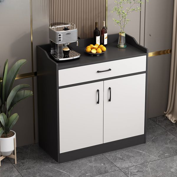 Skandinavisches funktionales Küchensideboard, Mehrzweckschrank mit Schubladen & Türen