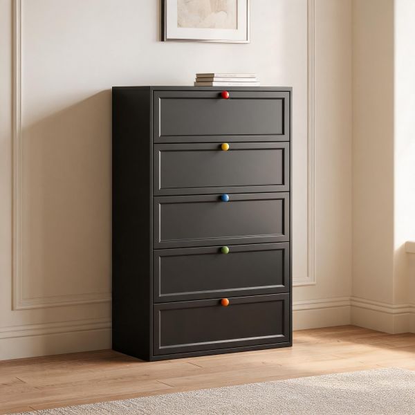 black thin dresser 16